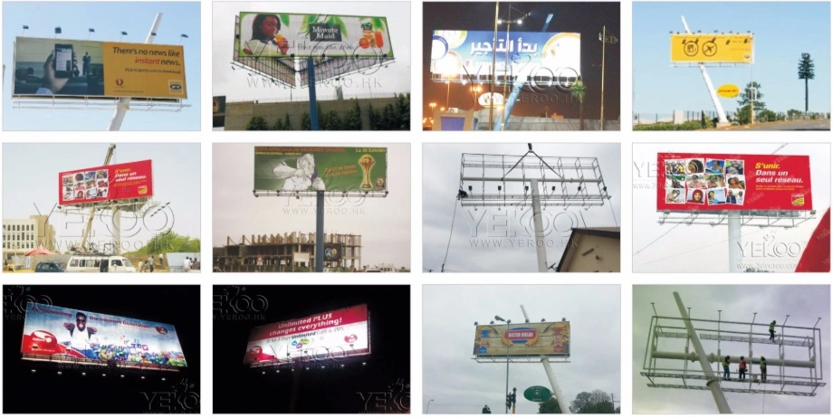 V-Shap Outdoor Steel Free Standing Billboard Advertisement